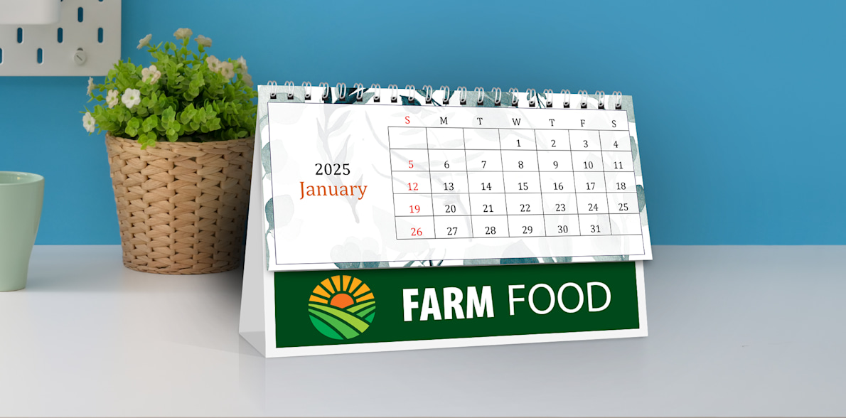 Custom Base Spiral Desk Calendar | VistaPrint